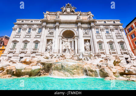 Rom, Italien. berühmten Trevibrunnen und Palazzo poli (italienisch: Fontana di Trevi) in der italienischen Stadt der Roma. Stockfoto