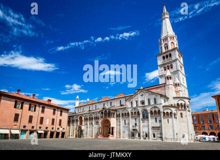 Modena, Italien - Piazza Grande und Dom von Modena, die römisch-katholische Kirche, World Heritage Site. Stockfoto