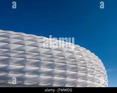 Berühmte Fußballstadion Allianz Arena in München, Bayern, Deutschland, Europa Stockfoto