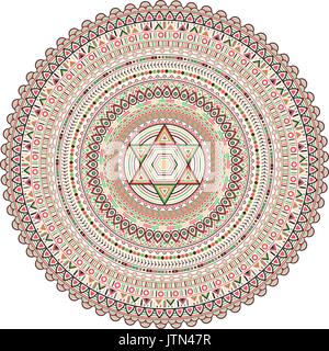 Geometrische Mandala. Jahrgang und traditionellen dekorativen Elementen. Dieses Mandala wurde Drew wirklich detaillierte Weise. Es könnte für jede Art der Gestaltung. Stock Vektor