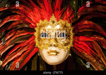 Traditionelle venezianische Maske Karneval in Venedig, Italien Stockfoto