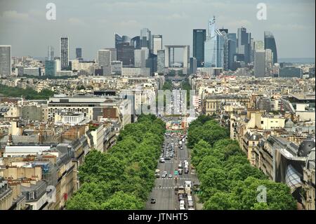 Abbildung des Geschäftsviertels La Défense, dem ersten Europäischen Geschäftsviertel durch den Umfang Ihrer Office Park. Immobilien, Wohnungen Stockfoto