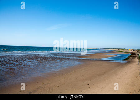 Der Strand von Prestwick an einer ruhigen aber sonniger Frühlingstag Ayrshire, Schottland Stockfoto