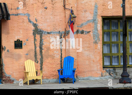 Stadt Markt entlang am Fluss Wilmington North Carolina Stockfoto