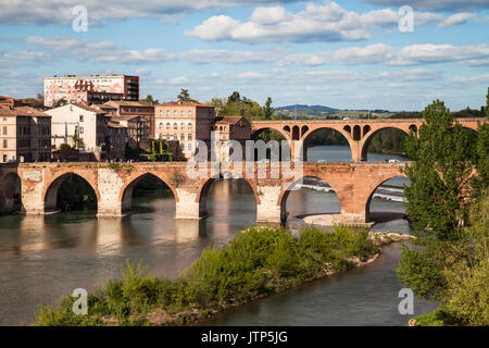 Brücken über den Fluss Tarn in Albi, Frankreich. Stockfoto