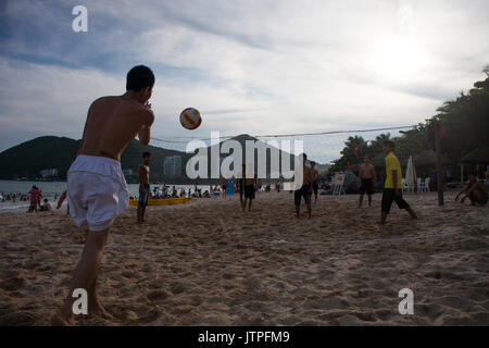 Sanya, China. Beachvolleyball Stockfoto