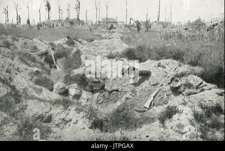 Tödliche Folgen des mit einer Schale versehenen Graben, WK 1. Stockfoto