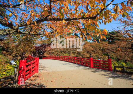 Aomori, Japan - 31. Oktober 2014: schöne Saison bei den Hirosaki Schlosspark in Hirosaki, Aomori, Japan Stockfoto