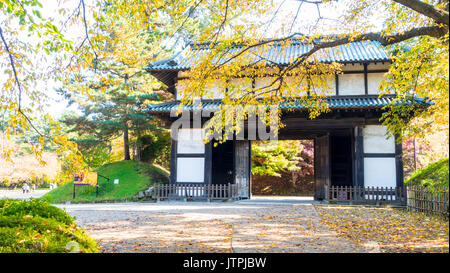 Aomori, Japan - 31. Oktober 2014: schöne Saison bei den Hirosaki Schlosspark in Hirosaki, Aomori, Japan Stockfoto