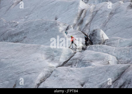 Svinafellsjokull Gletscher im Südosten von Island Stockfoto