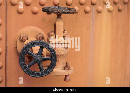 Tippen Sie auf Ein, um die Sicherheit der Dampfmaschine im Abbey Pumping Station ist von leicester Museum für Wissenschaft und Technologie in Leicester Stockfoto