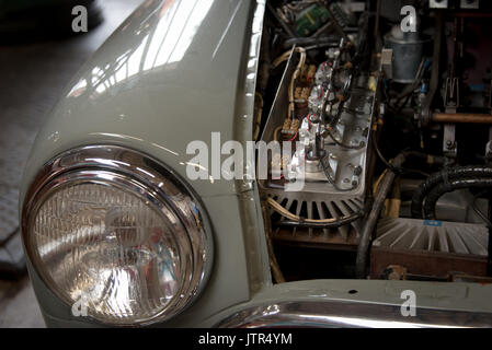 Elektrische Austin Mini Car vintage Eco 1965 freundlich batteriebetrieben Stockfoto