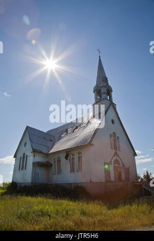 Alten, verlassenen Kirche in Longlac, Nord Ontario, Kanada. Stockfoto