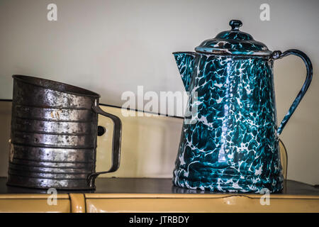 Ernte, dreschmaschine Tage, Displays und Erholung der antiken landwirtschaftliche Geräte und Techniken in Lancaster County. Stockfoto