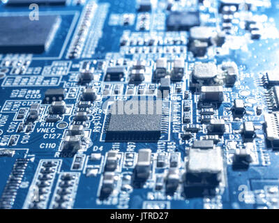 Elektronische Schaltung chip board Mainboard Computer-CPU. Stockfoto