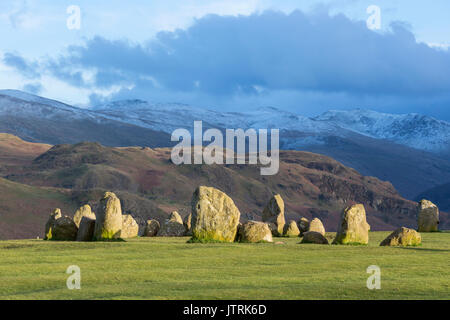 Castlerigg Stone Circle in der Nähe von Keswick, Cumbria, England, UK Stockfoto