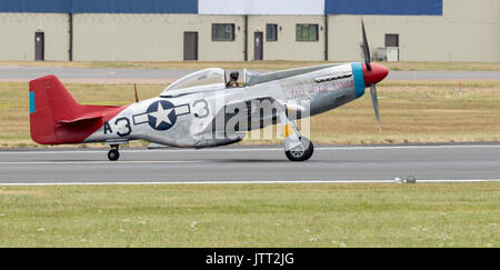 Nordamerikanischer P51-D Mustang „Tall in the Saddle“ beim Royal International Air Tattoo Stockfoto