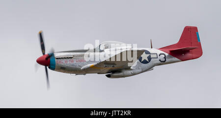 Nordamerikanischer P51-D Mustang „Tall in the Saddle“ beim Royal International Air Tattoo Stockfoto