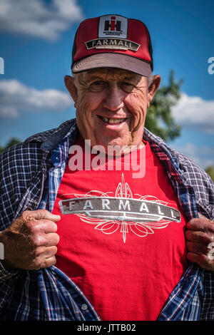 Ernte, dreschmaschine Tage, Displays und Erholung der antiken landwirtschaftliche Geräte und Techniken in Lancaster County. Stockfoto