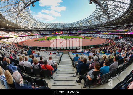 London, Großbritannien. 10. August 2017. IAAF Weltmeisterschaften. Tag 7. Stadionatmosphäre. Quelle: Matthew Chattle/Alamy leben Nachrichten Stockfoto