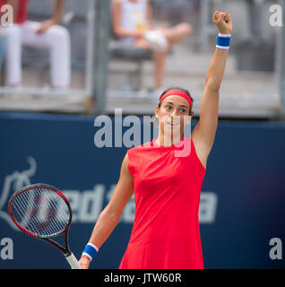 Toronto, Kanada. 10 August, 2017. Caroline Garcia von Frankreich im Jahr 2017 Rogers Schale WTA Premier 5 Tennis Turnier © Jimmie 48 Fotografie/Alamy leben Nachrichten Stockfoto