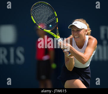 Toronto, Kanada. 10 August, 2017. Caroline Wozniacki von Dänemark im Jahr 2017 Rogers Schale WTA Premier 5 Tennis Turnier © Jimmie 48 Fotografie/Alamy leben Nachrichten Stockfoto