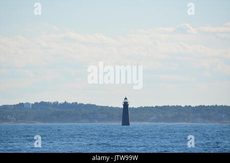 Minot's Ledge Licht aus von Massachusetts South Shore Stockfoto