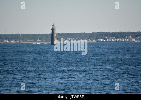 Minot's Ledge Licht aus von Massachusetts South Shore Stockfoto