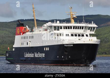 CALEDONIAN MacBRAYNE FAHRZEUG- UND PASSAGIERFÄHRE MV FINLAGGAN Stockfoto