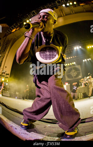 Der öffentliche Feind, Brixton Academy, 23. Mai 2008 Chuck D Flavor Flav Professor Griff DJ Herr und S1W Stockfoto