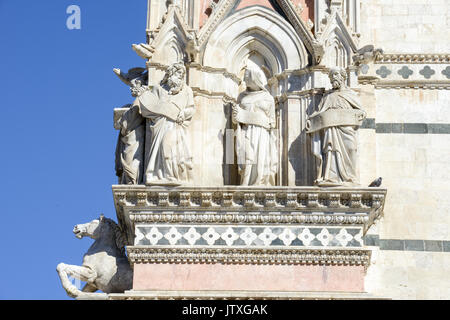 Detail der Dom in Siena, Italien Stockfoto