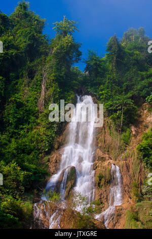 Thi Lo Su(Tee Lor Su) Wasserfall im Umphang Wildlife Sanctuary. Thi Lo Su wird behauptet, die größte und höchste Wasserfall im nordwestlichen Thailand. Stockfoto