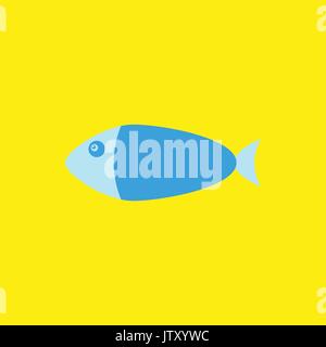 Fisch flach Symbol. Vector Illustration Stock Vektor