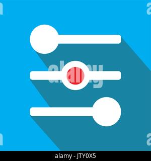 Equalizer Symbol. Sound und Musik Symbol. flache Bauform. Vector Illustration. Stock Vektor