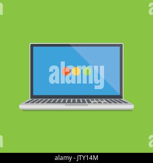 Laptop flat Design. laptop Symbol. Vector Illustration Stock Vektor