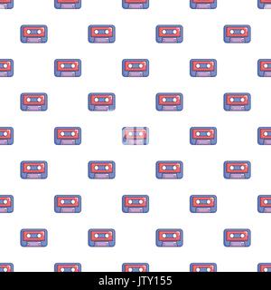 Cassete tape Muster nahtlose Stock Vektor