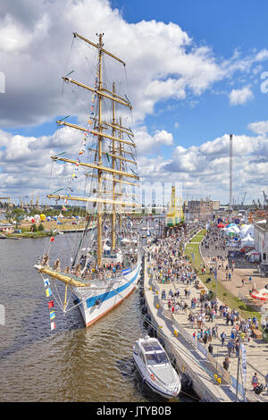 Stettin, Polen - August 06, 2017: Finale der Tall Ships Races 2017 in Stettin. Stockfoto