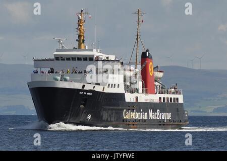 CALEDONIAN MacBRAYNE FAHRZEUG- UND PASSAGIERFÄHRE MV ISLE OF ARRAN Stockfoto