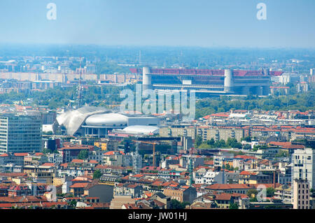 Italien, Lombardei, Mailand, San Siro Fußballstadion Stadio Giuseppe Meazza Stockfoto