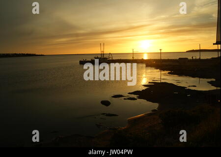 Sonnenuntergang, Rocky Harbour, Neufundland, Kanada Stockfoto