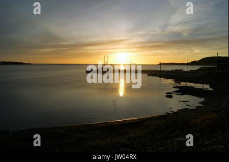 Sonnenuntergang, Rocky Harbour, Neufundland, Kanada Stockfoto