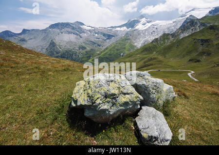 Blick von der Pfannk pfl in der Nähe von Tux im Zillertal Stockfoto