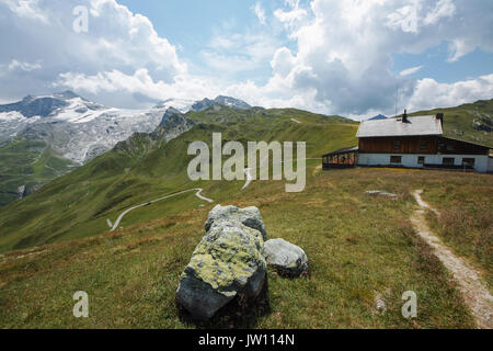 Blick von der Pfannk pfl in der Nähe von Tux im Zillertal Stockfoto