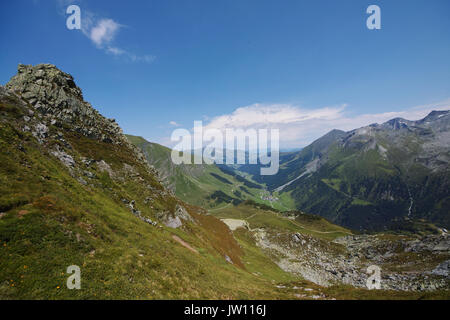 Blick von der Pfannk pfl in der Nähe von Tux im Zillertal Stockfoto