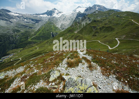 Blick von der Pfannk pfl in der Nähe von Tux im Zillertal Stockfoto