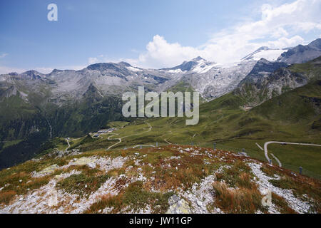 Blick von der Pfannk pfl in der Nähe von Tux im Zillertal Stockfoto