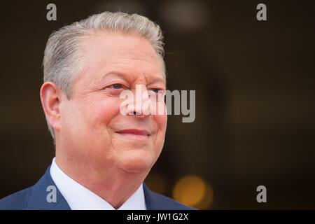 Der ehemalige US-Vizepräsident Al Gore kommt für die UK Premiere der Fortsetzung: Eine unbequeme Wahrheit zu Somerset House in London. Stockfoto