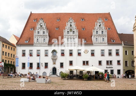 Altes Rathaus, Marktplatz, Meißen Stockfoto