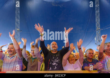 Dhol Foundation an der Wickham Music Festival 2017 Stockfoto