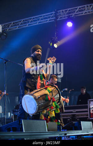 Dhol Foundation an der Wickham Music Festival 2017 Stockfoto